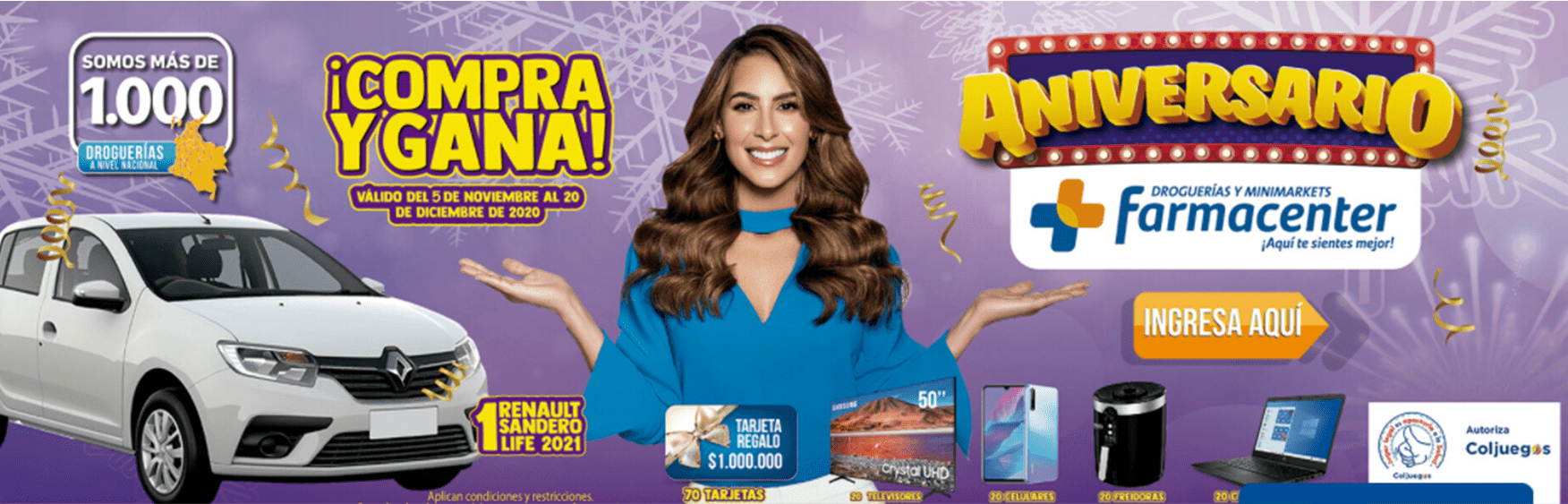 Imagen de Farmacenter en Colombia, Aniversario 2020
